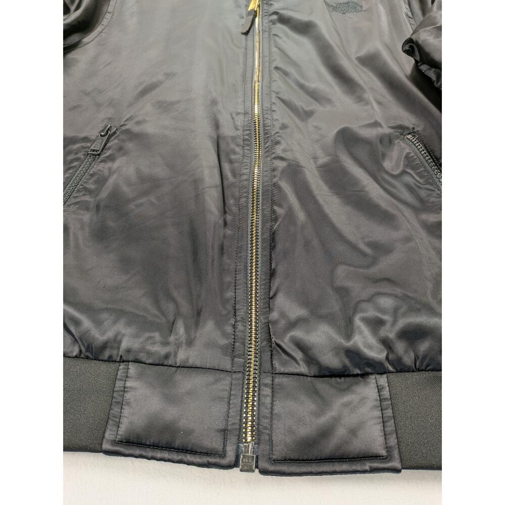 North Face Bomber Jacket Women S Black Athleisure Preppy Stylish Cozy Outerwear - Picture 4 of 12